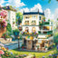 City Flower House Building Blocks Set