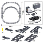 Electric Rail Remote Control Building Blocks Train Track Set