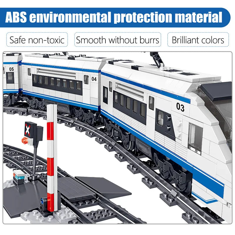 Electric Rail Remote Control Building Blocks Train Track Set