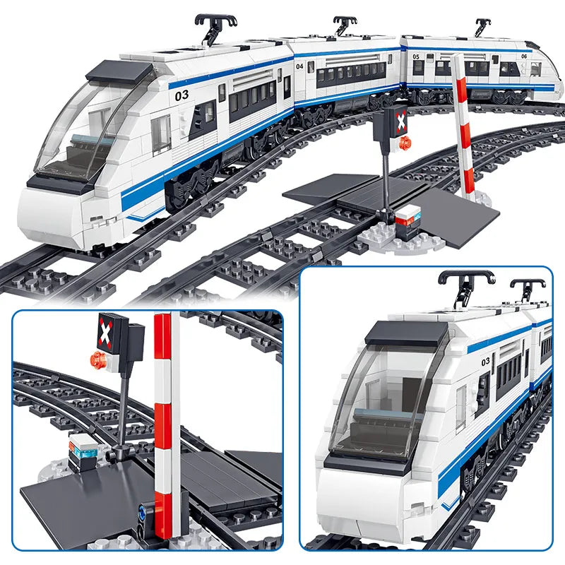 Electric Rail Remote Control Building Blocks Train Track Set
