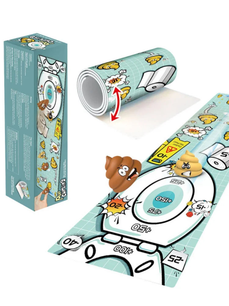 Interactive Bowling & Curling Mat Game – Fun Football-Inspired Family Toy