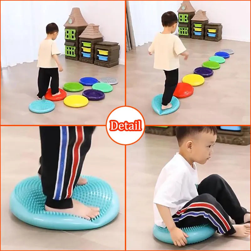Montessori PVC Balance Stone – Inflatable Sensory Cushion for Kids