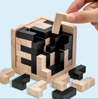 3D Cube Puzzle Luban – Interlocking Creative Educational Wooden Toy