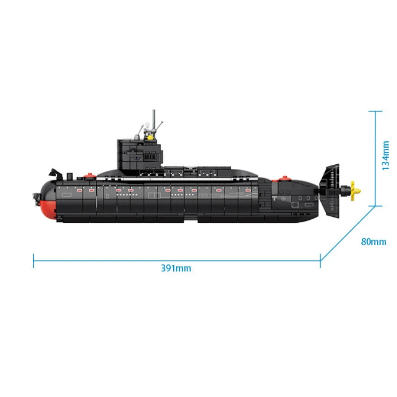 Nuclear Submarine Building Blocks Kit