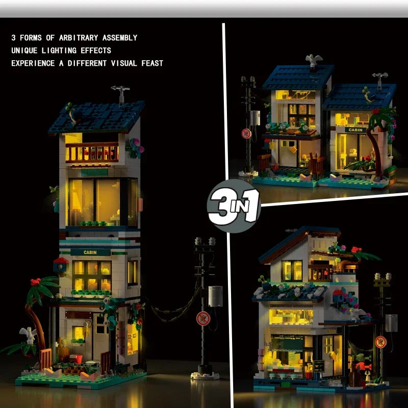 Japanese City Street View Building Block Set