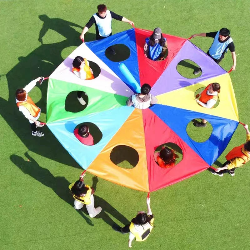 Multi-Person Interaction Rainbow Umbrella Parachute Game