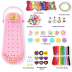 DIY Bracelet Making Kit for Girls - Children's Art And Craft Jewelry Rope Weaving Set Toy Suitable for Ages 6-12 Gift