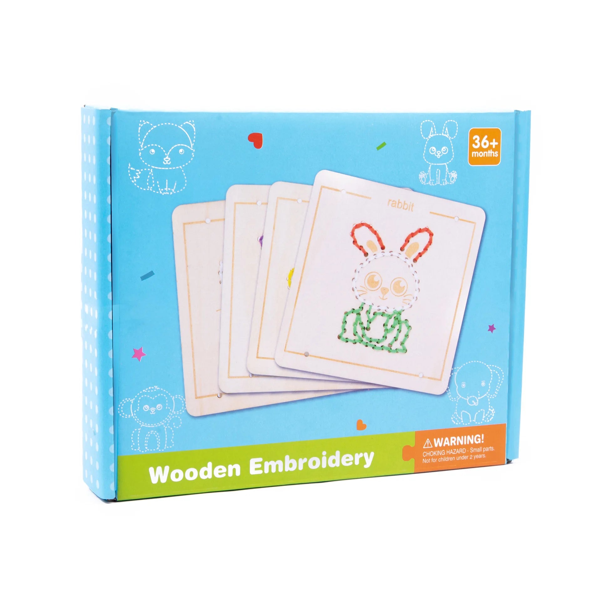 Kids Embroidery Puzzle – Wooden Lacing & Threading Activity Toy