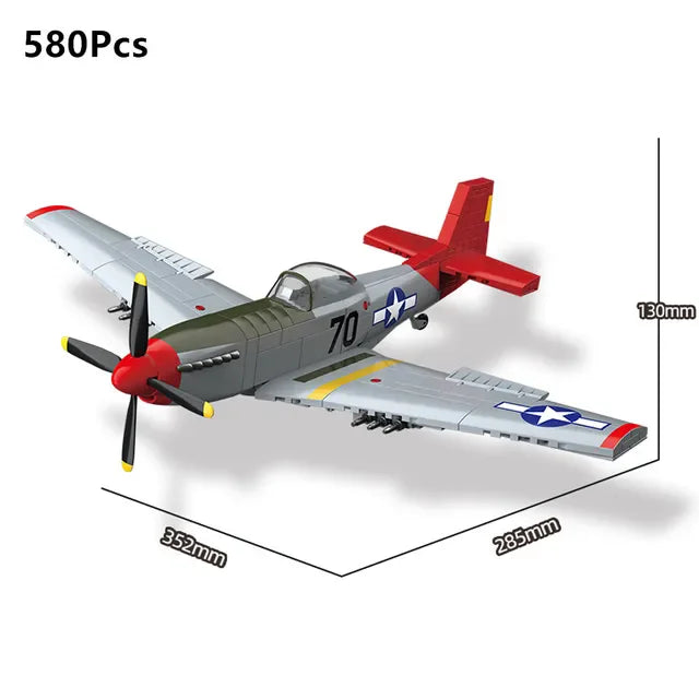 Military Army World War II & SWAT Soldiers Aircraft Fighter Building Blocks Set