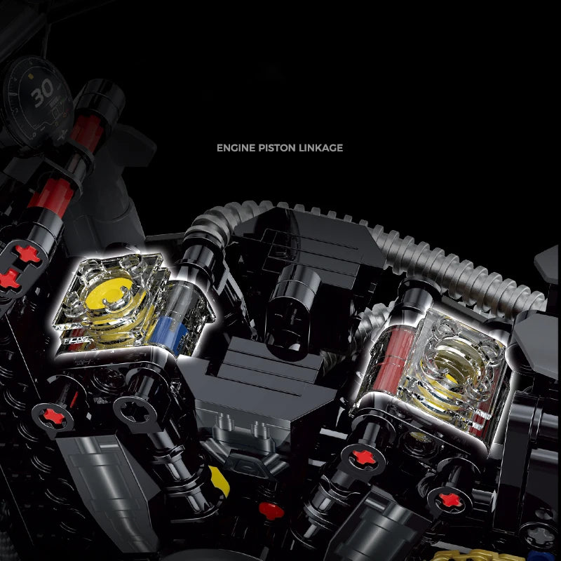 1:8 MOC Building Blocks Motorbike Model