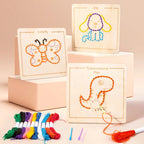 Kids Embroidery Puzzle – Wooden Lacing & Threading Activity Toy
