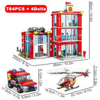 City Fire Station Building Blocks Set