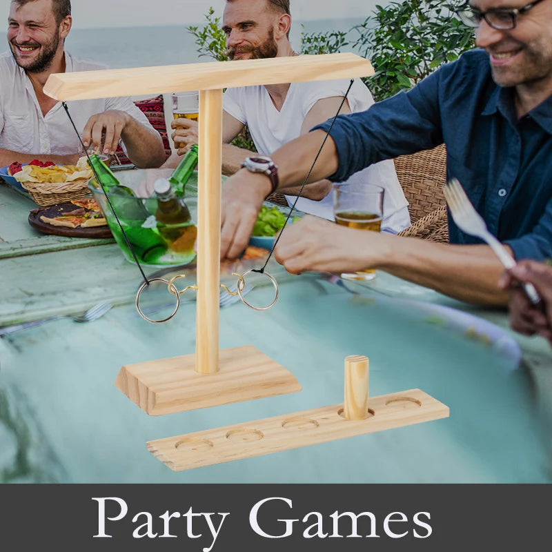 Wooden Ring Toss Game for Adults