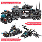 Police Station SWAT Team Military Building Blocks Set