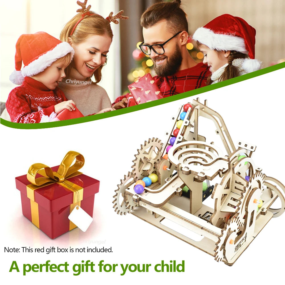 3D Wooden Marble Run Puzzle Set