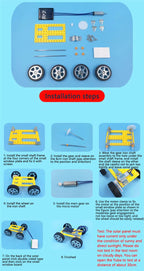 Mini Solar-Powered DIY Car Kit for Kids