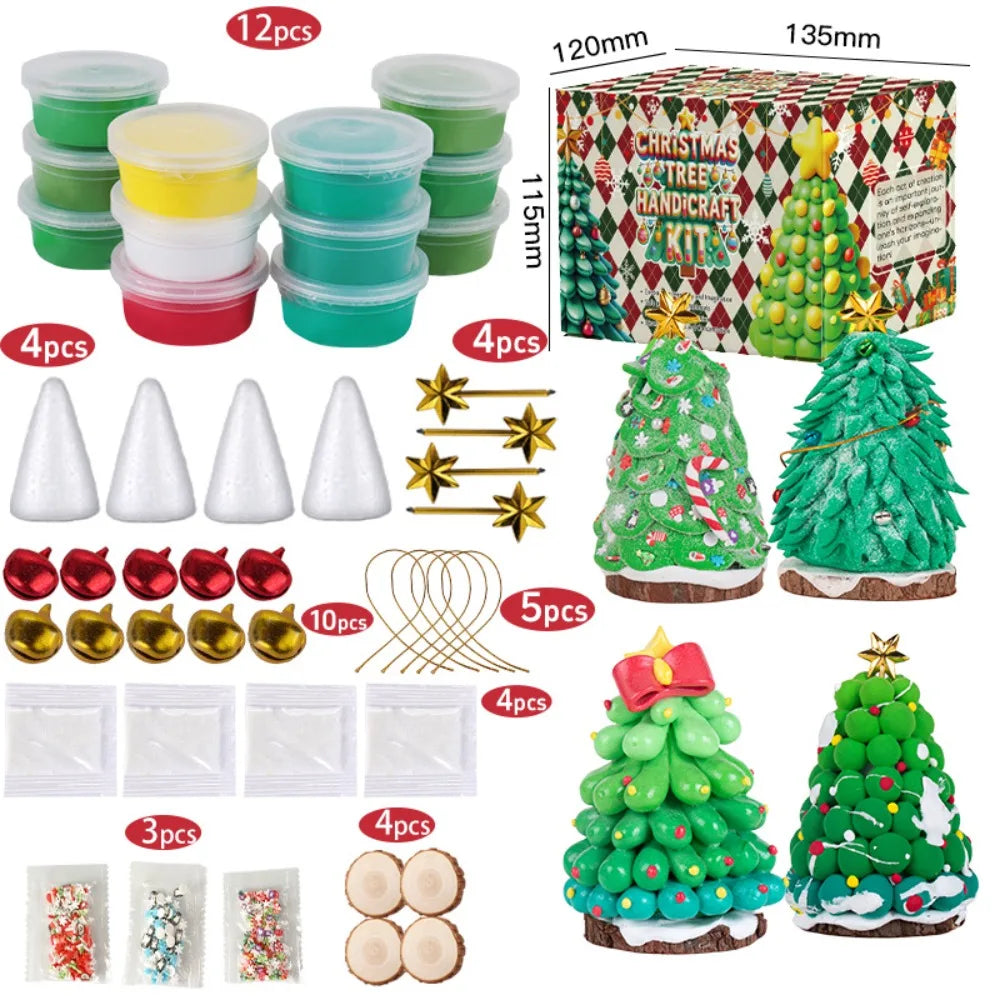 Christmas Trees Crafts Air-Dry Clay Kit