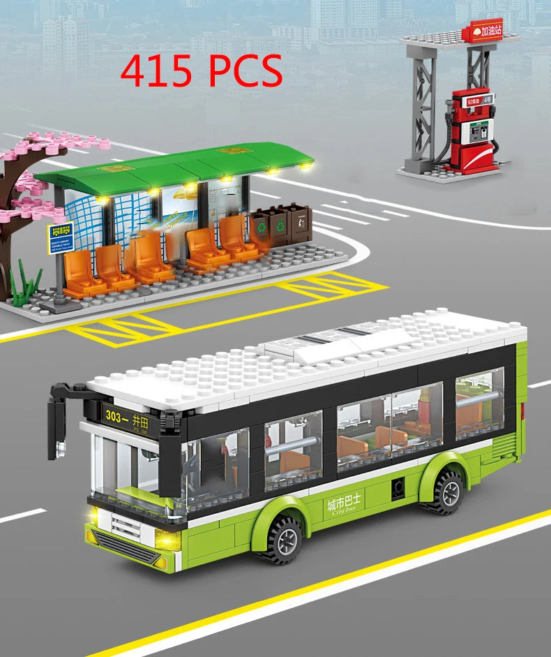 Bus City UK Building Blocks Set