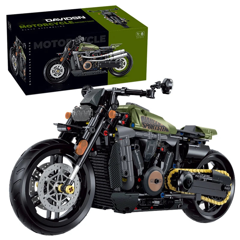1:8 MOC Building Blocks Motorbike Model