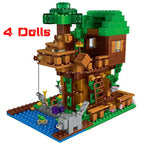 Small Village Jungle Treehouse & Cave Building Blocks Set