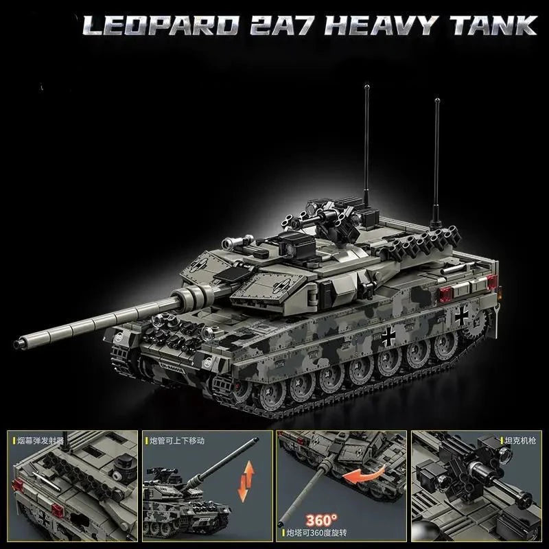 Leopard 2A7 Heavy Tank Building Blocks Set