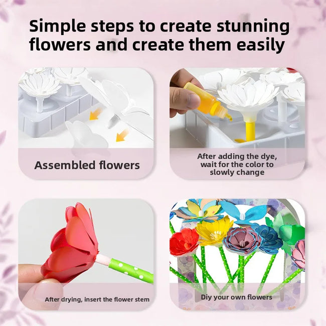 Color Flowers DIY Decoration Building Blocks Set Main Image