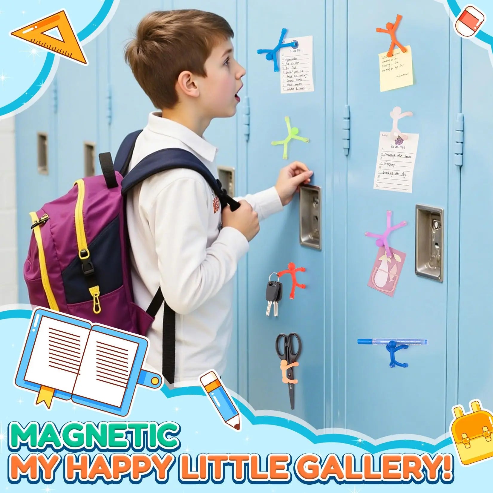 10 Pcs Cute Magnetic People Figures