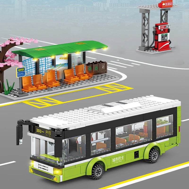 Bus City UK Building Blocks Set