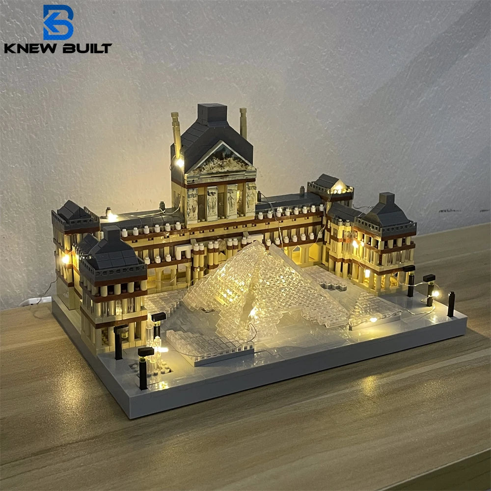 Louvre Model Micro Mini Building Blocks Toy Set
