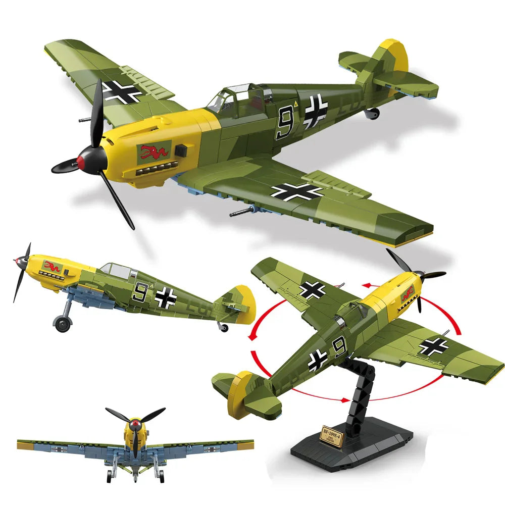 Military Army World War II & SWAT Soldiers Aircraft Fighter Building Blocks Set