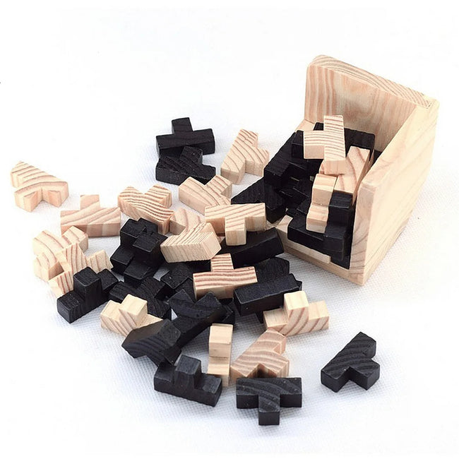 3D Cube Puzzle Luban – Interlocking Creative Educational Wooden Toy Main Image