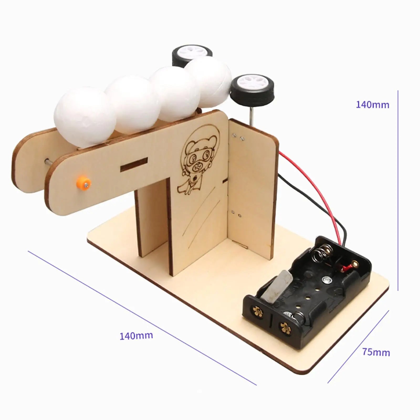 Electric Ball Pitching Machine DIY STEM Kit