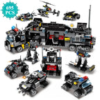 Police Station SWAT Team Military Building Blocks Set