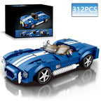 Blue Sport Car Building Block Set
