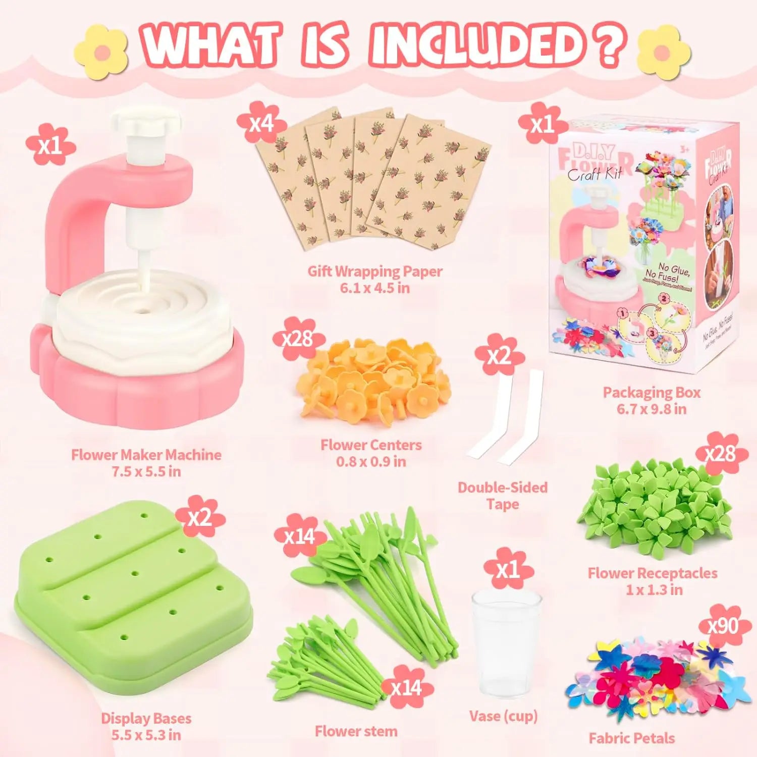 Fabric Flower Bouquets DIY Craft Kit