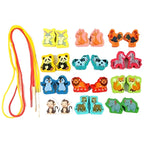 Wooden Montessori Educational DIY Stringing & Threading Toy Set