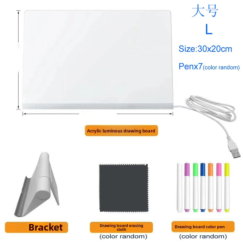 LED Drawing Board Luminous Wordpad