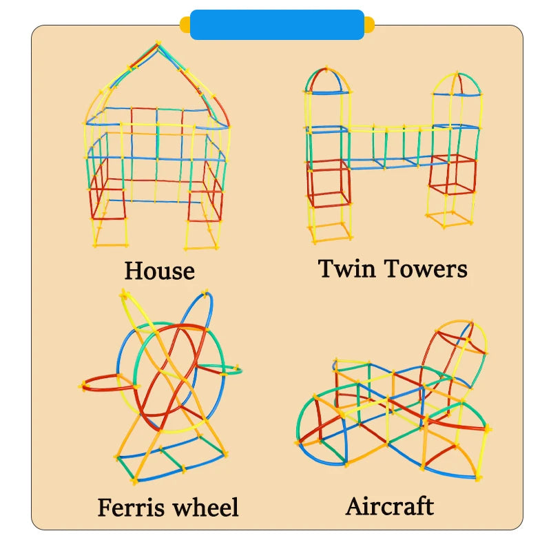 Straw Constructor Building Toys Set