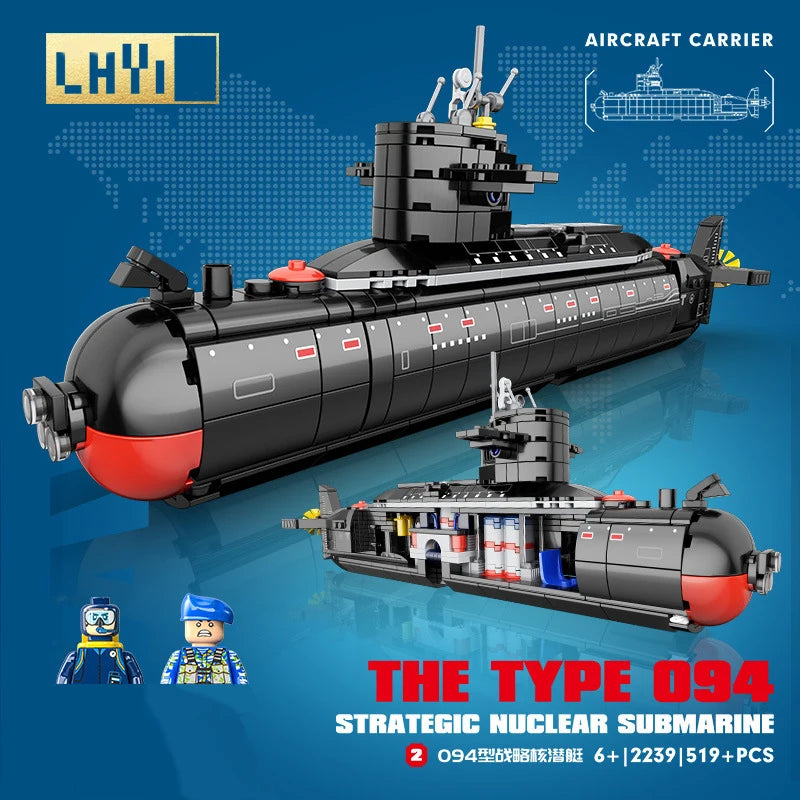 Nuclear Submarine Building Blocks Kit