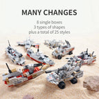 Navy War Chariot Ship Army Boat & Plane Model Building Blocks Set