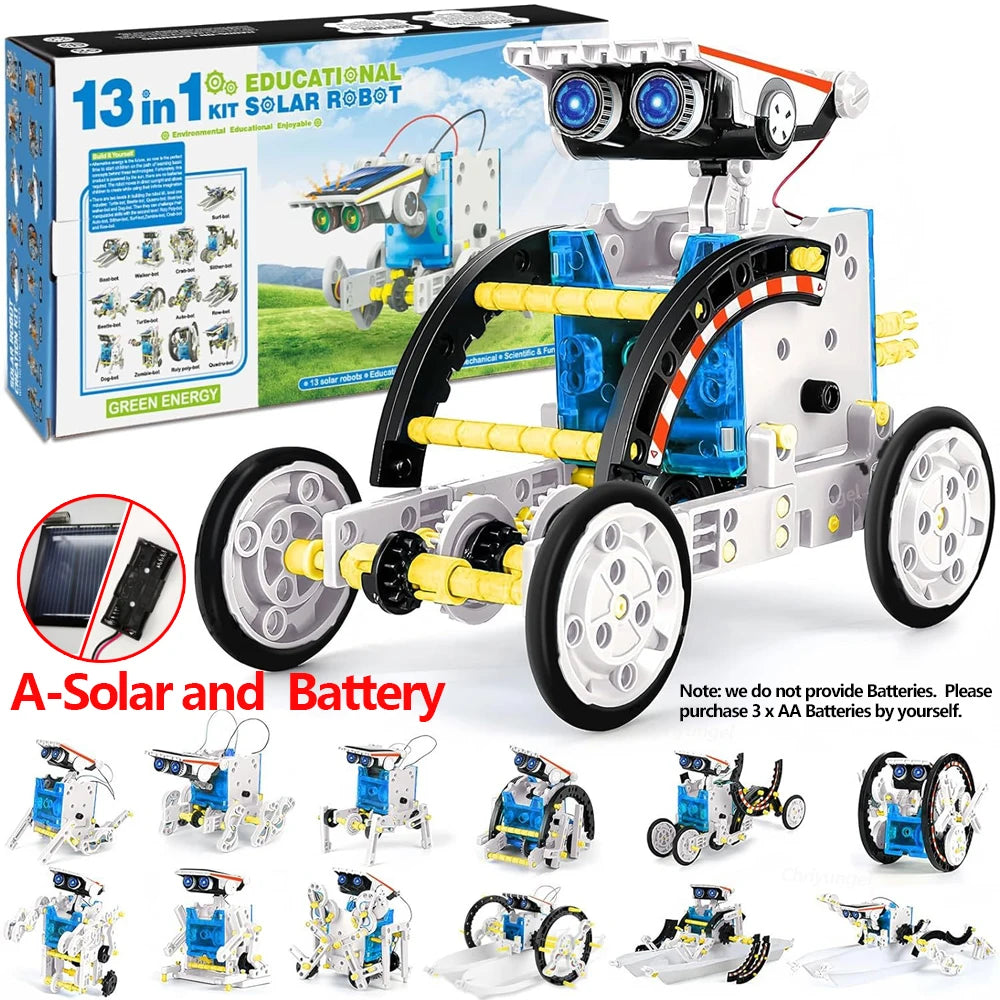 13-in-1 Solar Robot Kit – DIY STEM Educational Toy