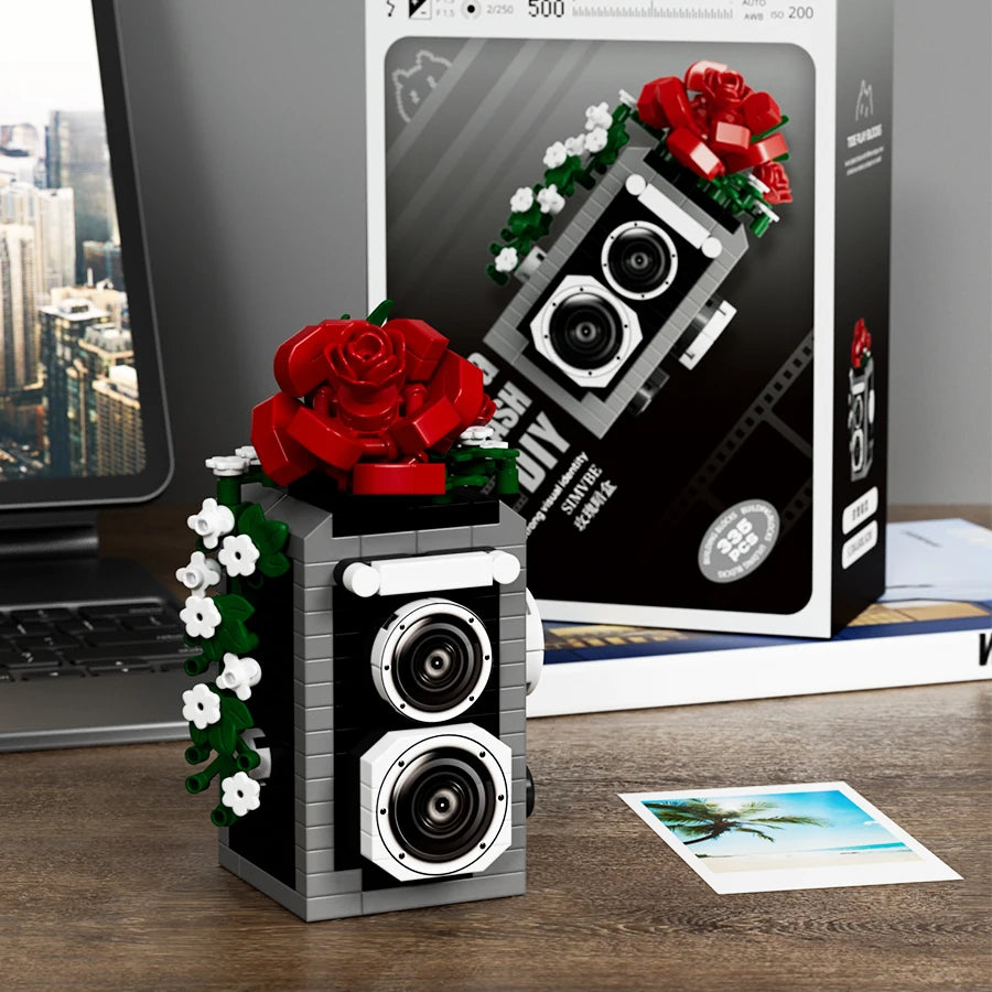 Creative Camera & Flowers Building Blocks DIY Kit
