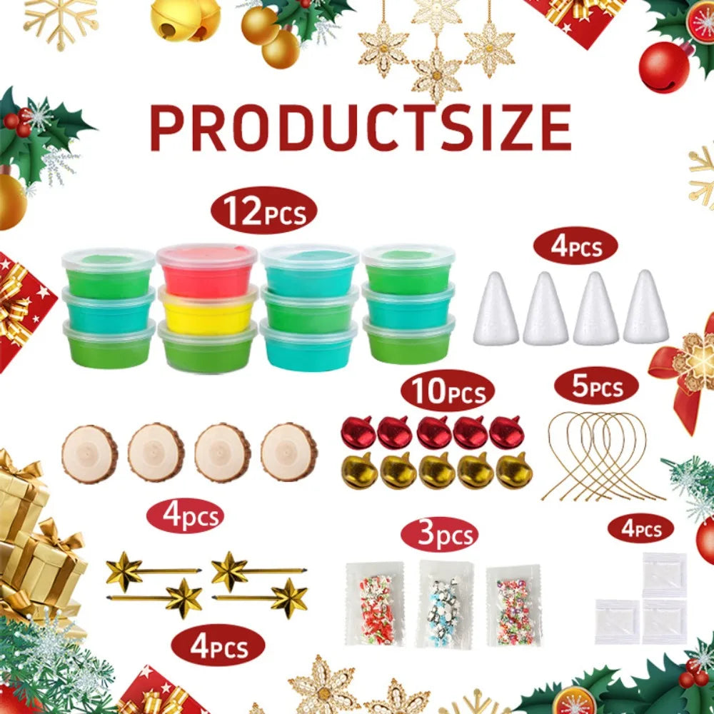 Christmas Trees Crafts Air-Dry Clay Kit