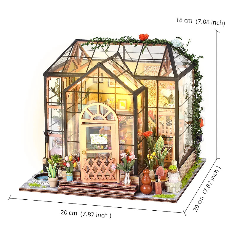Mini Doll House Kit DIY Flower House