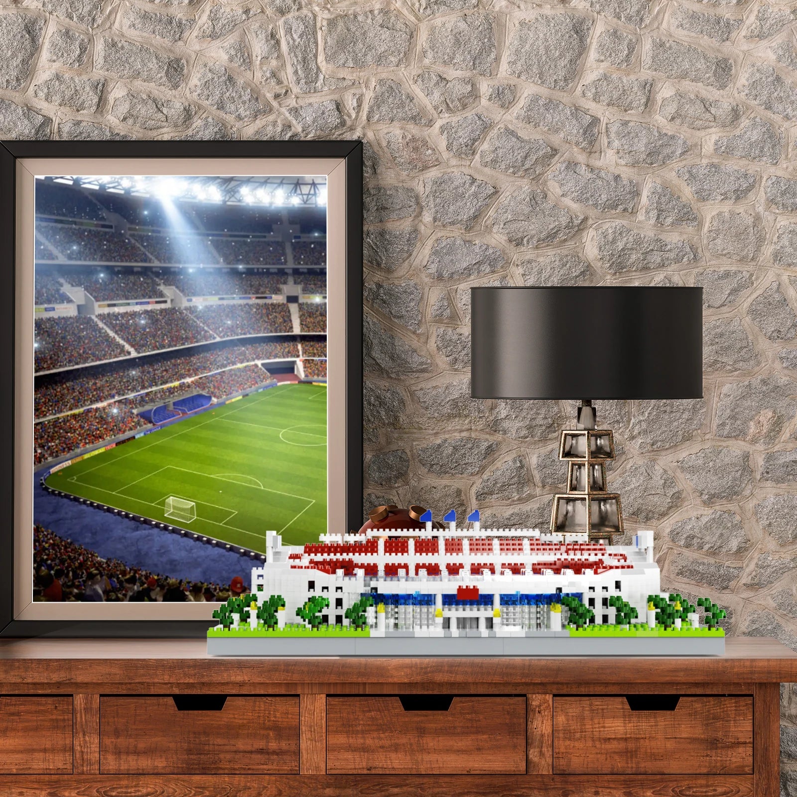 Barcelona Soccer Stadium Micro Blocks Building Set