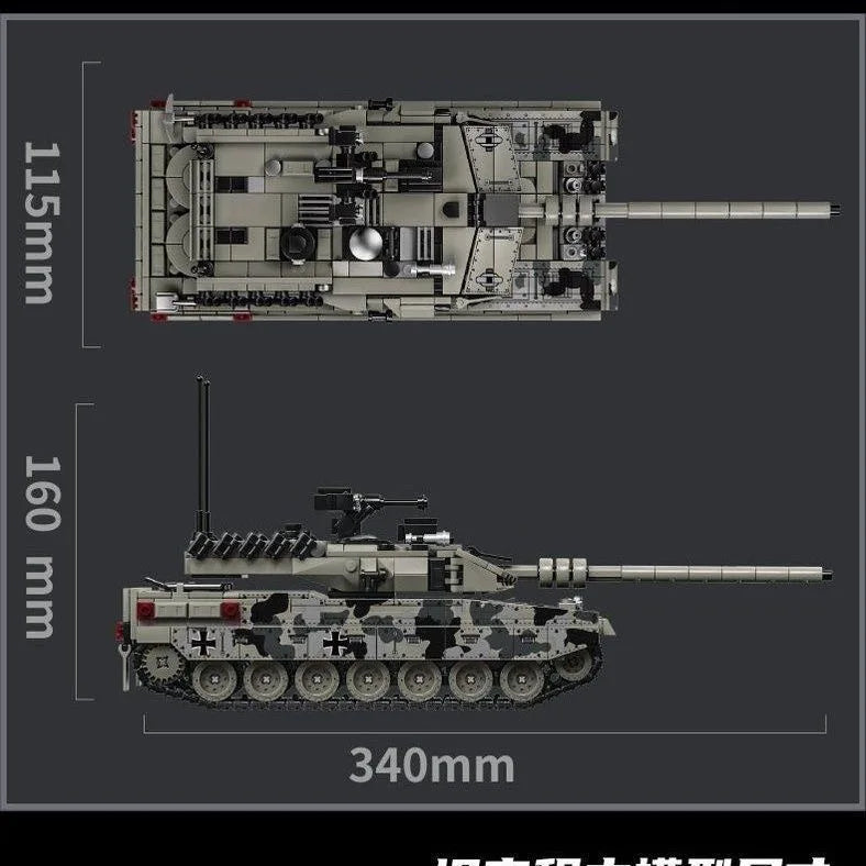 Leopard 2A7 Heavy Tank Building Blocks Set