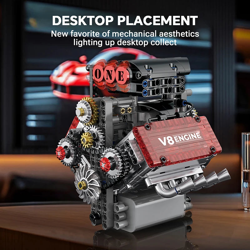 Brick V8 Engine Motorized Simulation Model