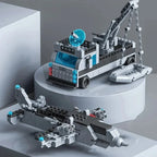 6-in-1 Military Navy Ship Building Blocks Set