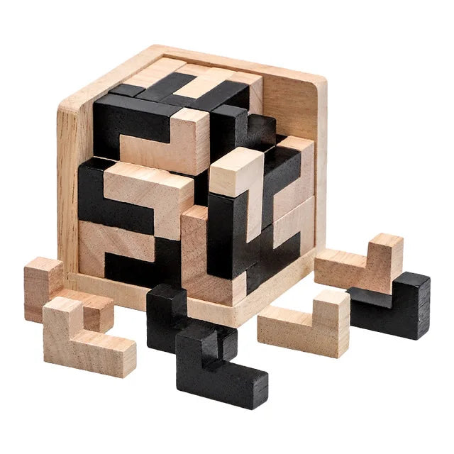 3D Cube Puzzle Luban – Interlocking Creative Educational Wooden Toy
