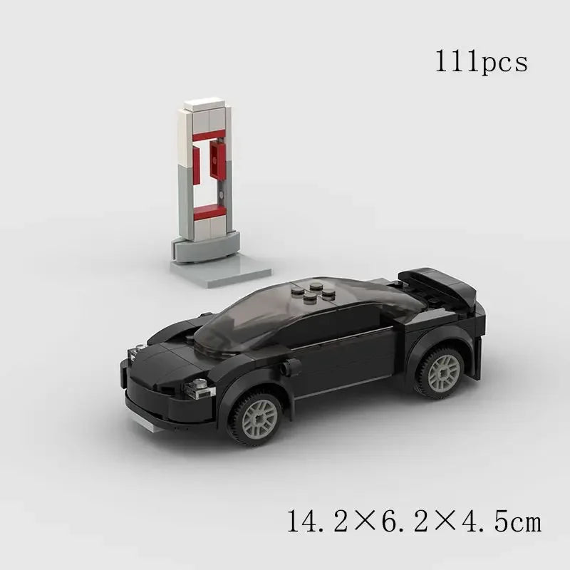 Electric Vehicle Model Car Bricks Set